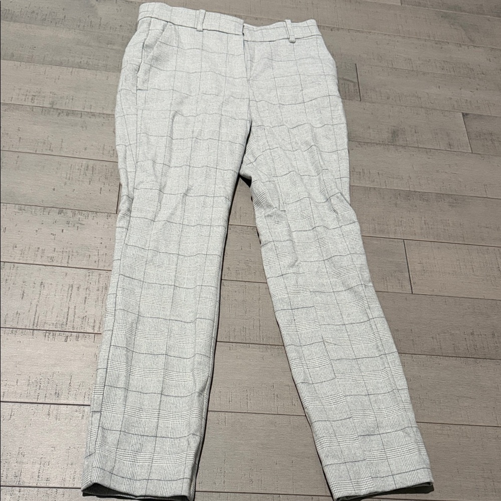 H&M Light Gray Windowpane Dress Pants
